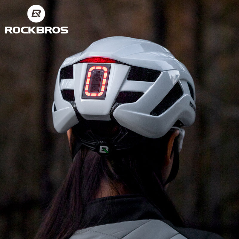 ROCKBROS Safety Warning Helmet with Built-In Lights and Adjustable Fit Electric USB - Image 14