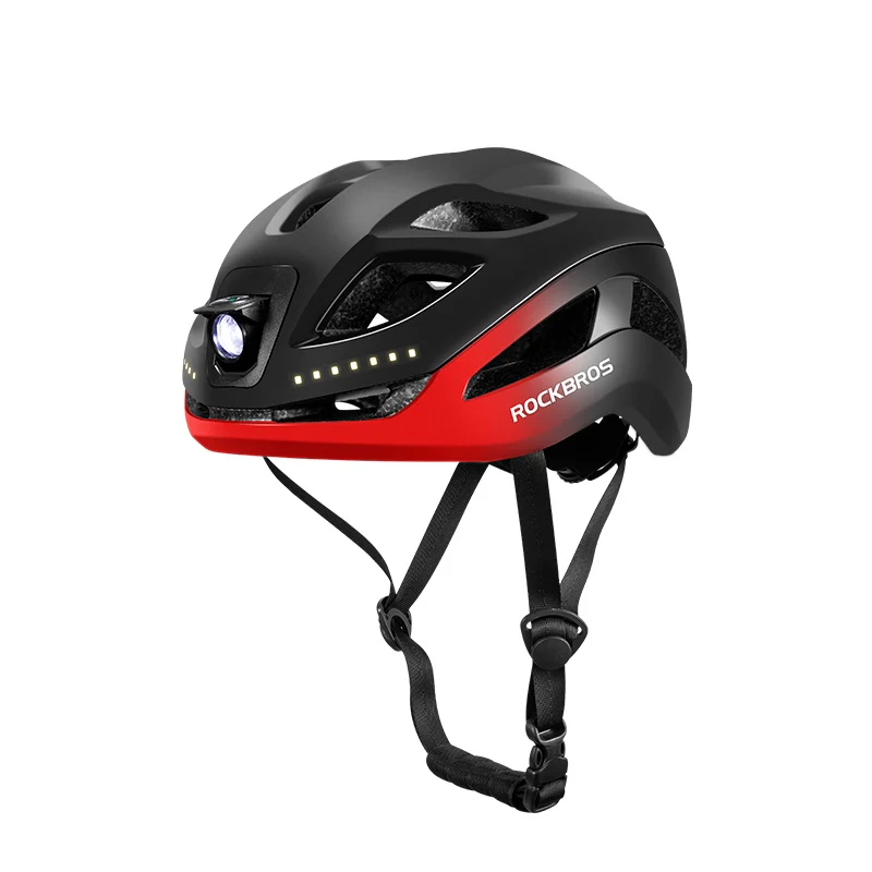 ROCKBROS Safety Warning Helmet with Built-In Lights and Adjustable Fit Electric USB - Image 4