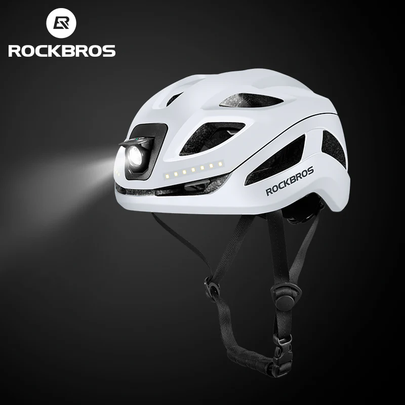 ROCKBROS Safety Warning Helmet with Built-In Lights and Adjustable Fit Electric USB - Image 6