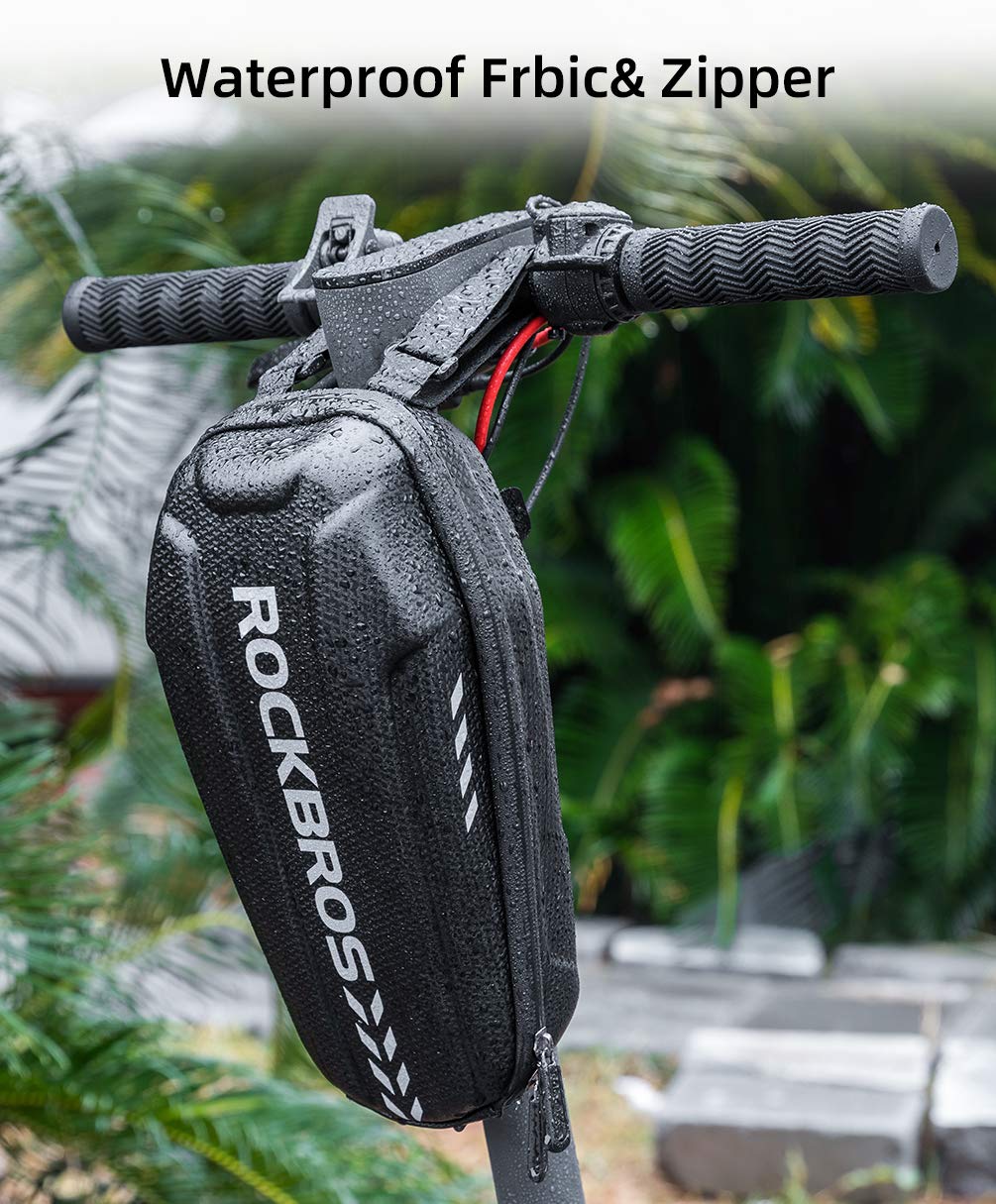 ROCKBROS Scooter Storage Bag Waterproof EVA Hard Shell Handlebar Bag for Scooters Folding Bikes - Image 4