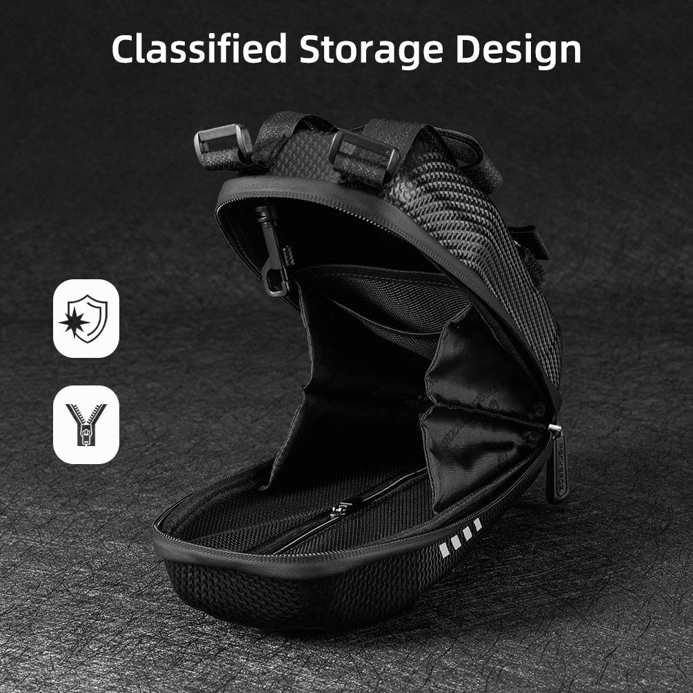ROCKBROS Scooter Storage Bag Waterproof EVA Hard Shell Handlebar Bag for Scooters Folding Bikes - Image 5