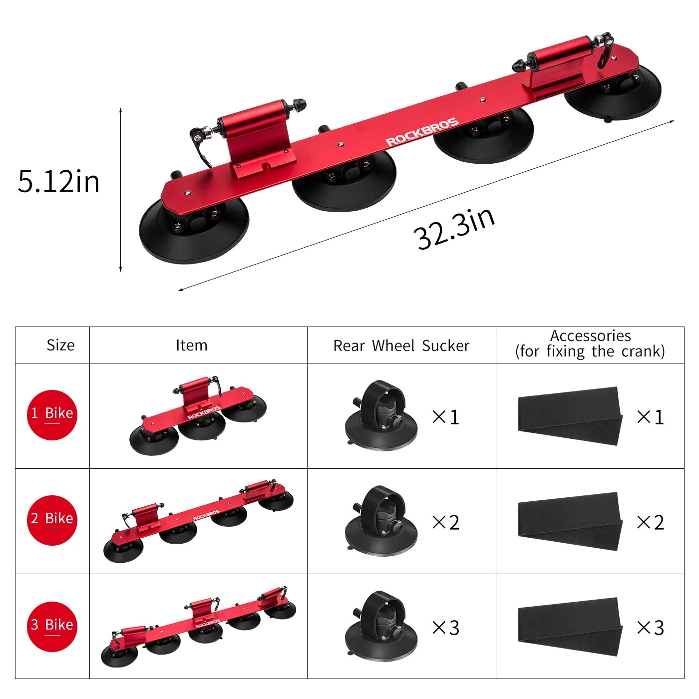 ROCKBROS Suction Cup Bike Rack for Car Roof Quick Release Sucker Mount - Image 12