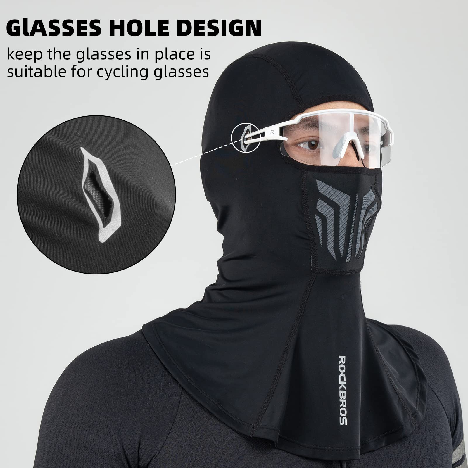 ROCKBROS Summer Balaclava Cooling Face Mask Cover Ice Silk Neck Gaiter - Image 3