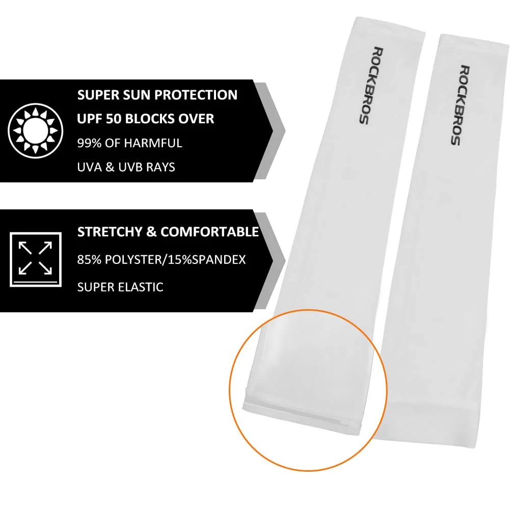ROCKBROS Sun Protection Arm Sleeves Cooling for Running Golf Fishing Cycling - Image 14