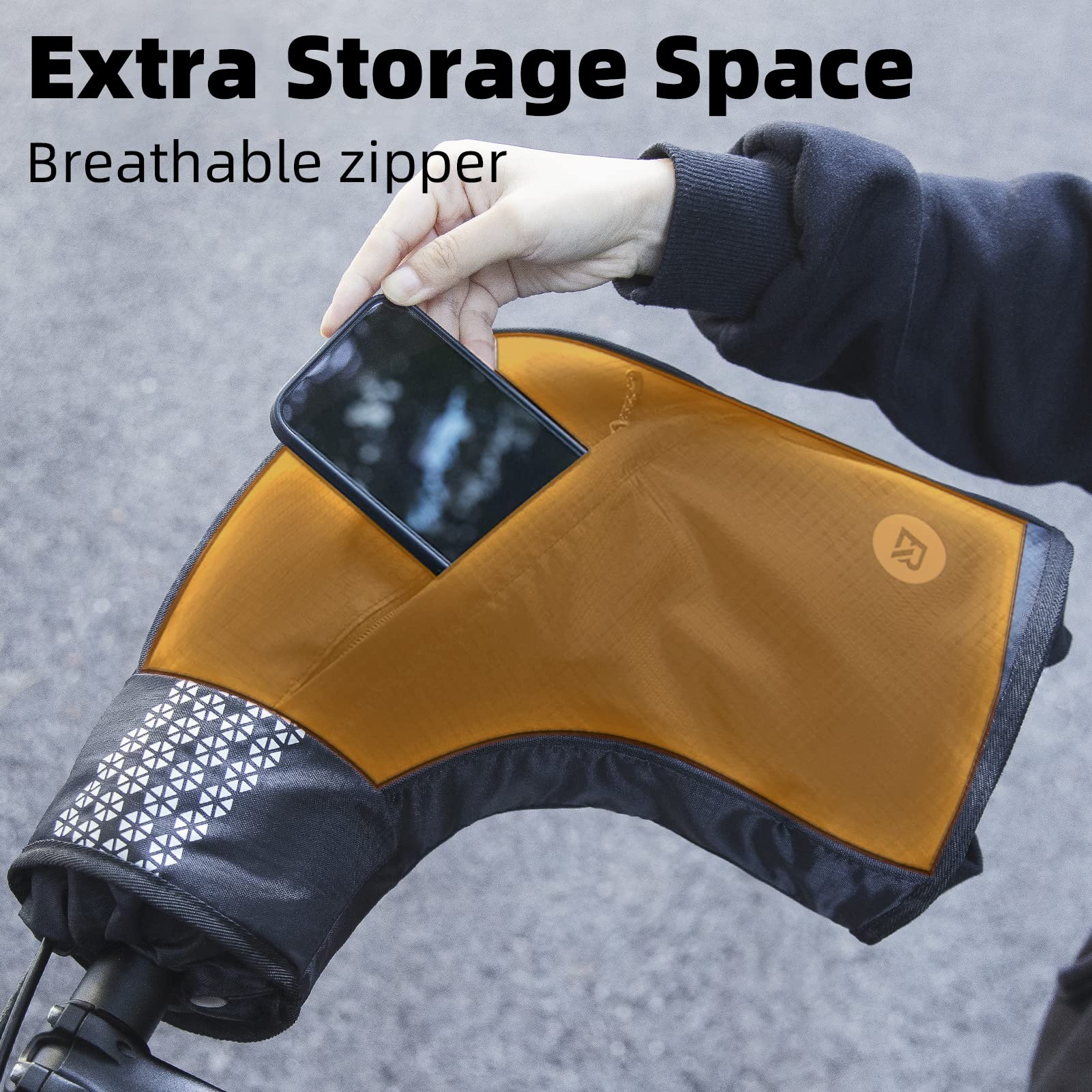 ROCKBROS Thinsulate Thermal Bike Handlebar Mittens - Cold Weather Pogies Cover Gloves - Image 6