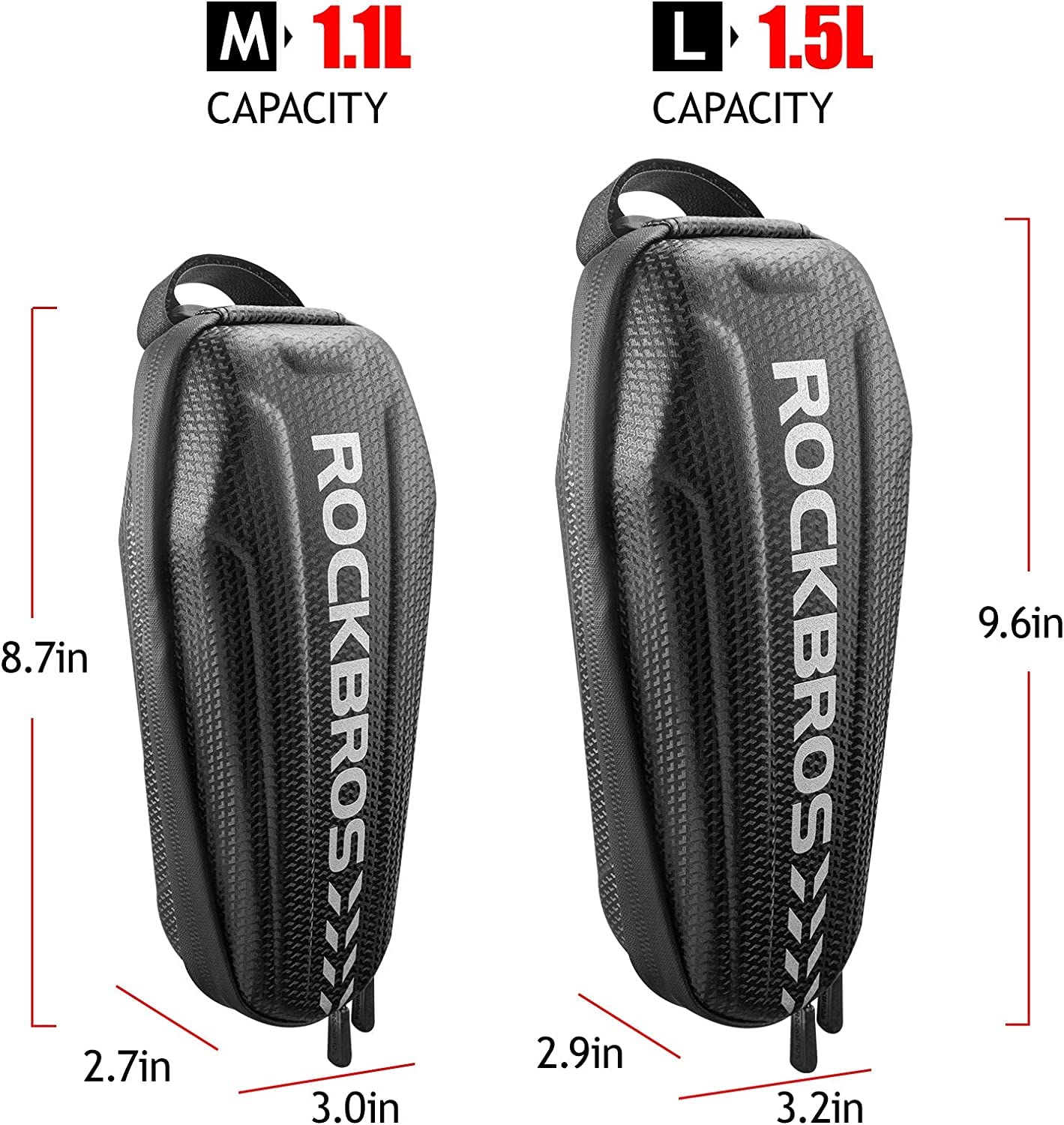 ROCKBROS Top Tube Bike Bag Bike Front Frame Bag EVA Bicycle Bag Below 6.2"/6.5" - Image 3