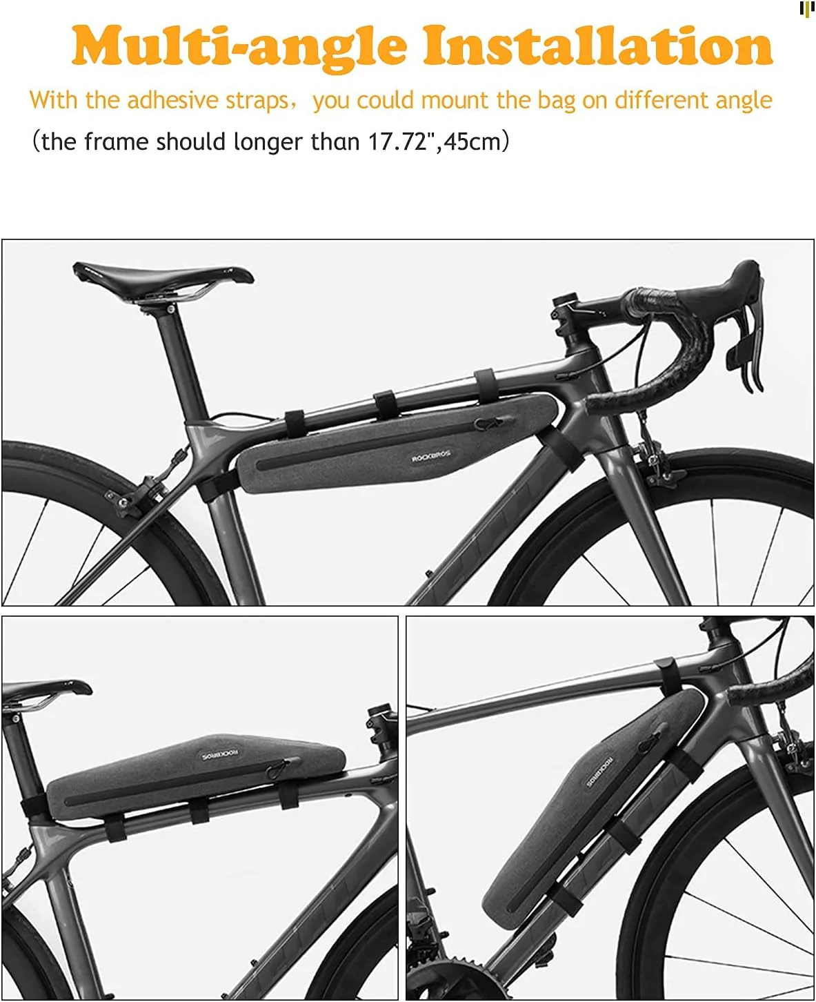 ROCKBROS Triangle Bag Waterproof Cycling Pouch 1.5 L Classified Capacity - Image 2