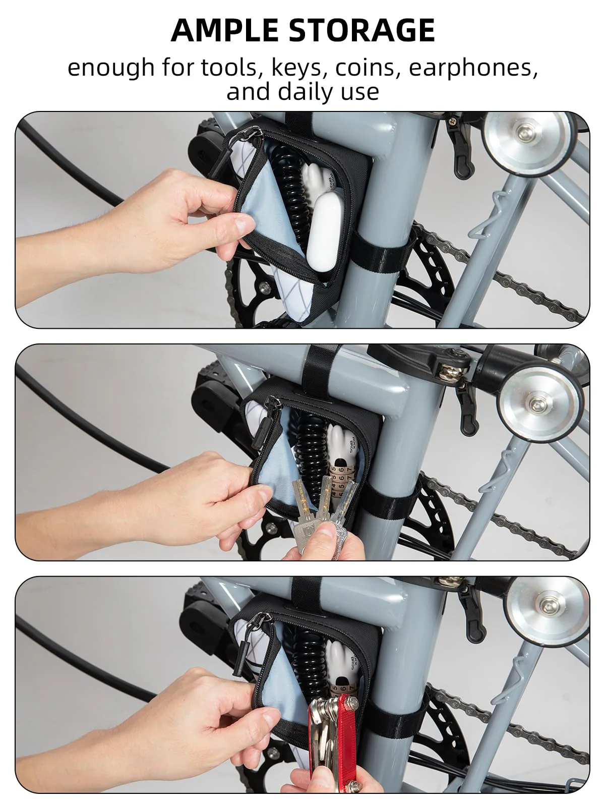 Compact Triangle Bike Tool Storage Bag - Image 30