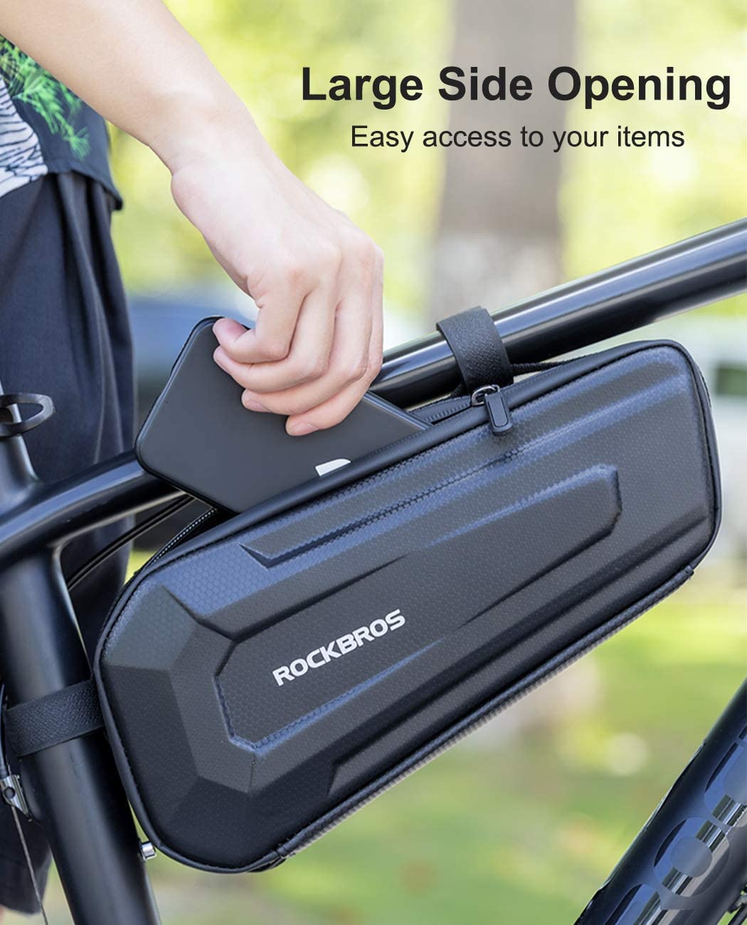 ROCKBROS 1.5L/2.5L Water-Resistant EVA Bike Frame Bag, Under Top Tube Triangle Storage - Image 3