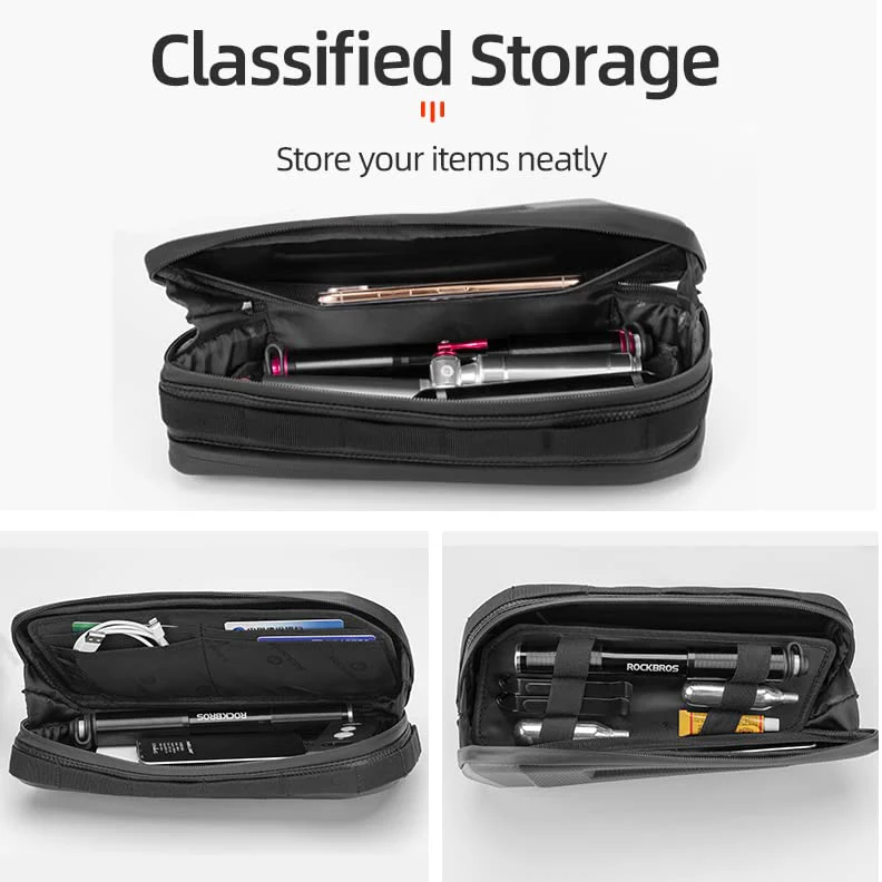 ROCKBROS 1.5L/2.5L Water-Resistant EVA Bike Frame Bag, Under Top Tube Triangle Storage - Image 4