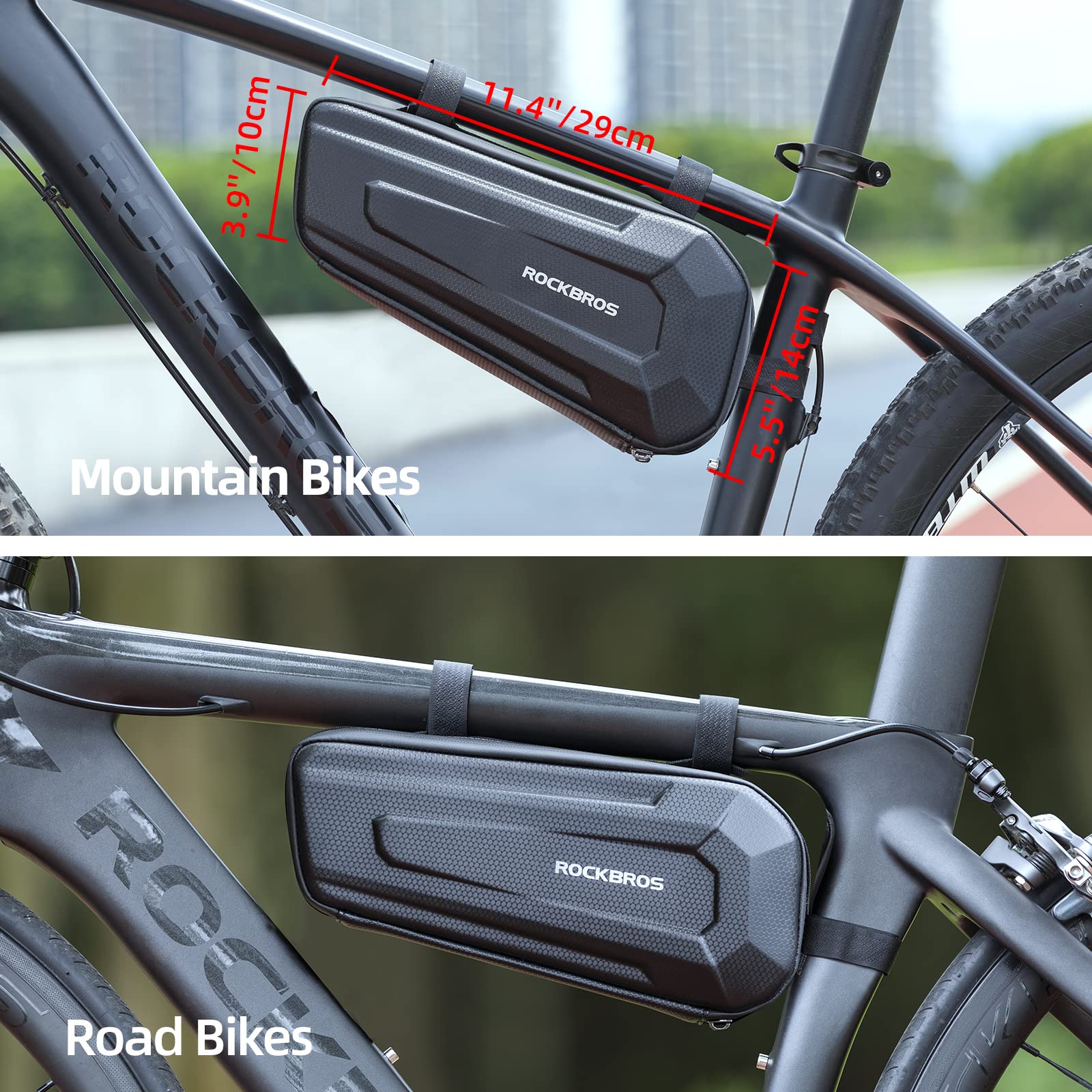 ROCKBROS 1.5L/2.5L Water-Resistant EVA Bike Frame Bag, Under Top Tube Triangle Storage - Image 7