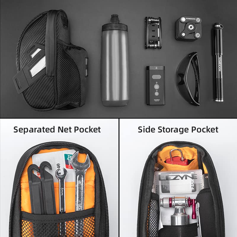 Waterproof Bike Saddle Bag with Bottle Holder - Image 2