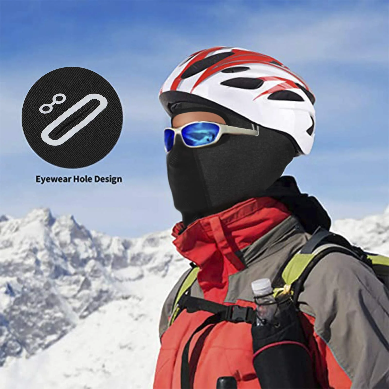 ROCKBROS Winter Balaclava Ski Mask with Glasses Holes for Men Women - Image 14