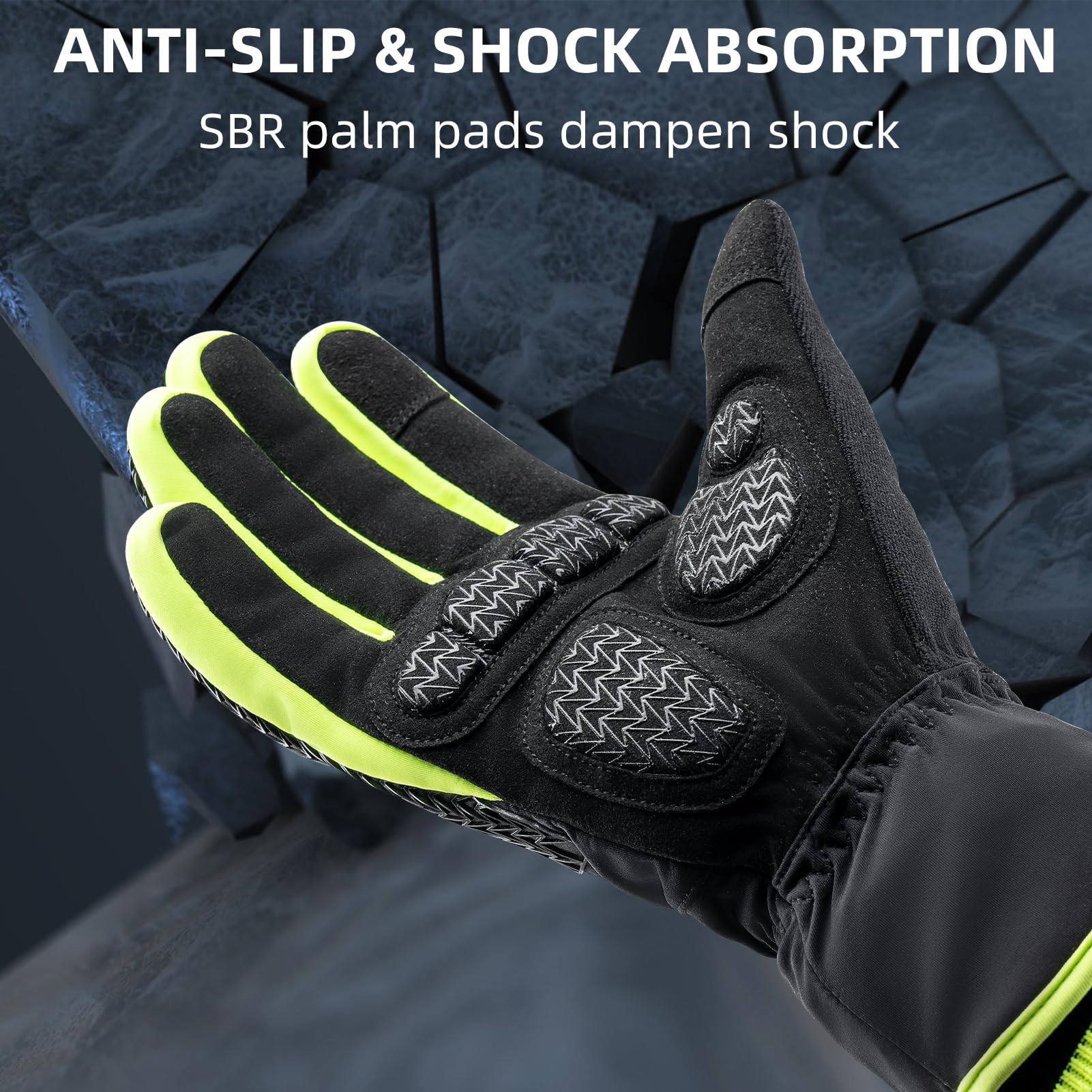 ROCKBROS Winter Cycling Gloves, Windproof Thermal Touchscreen Gloves for Men  Women - Image 3