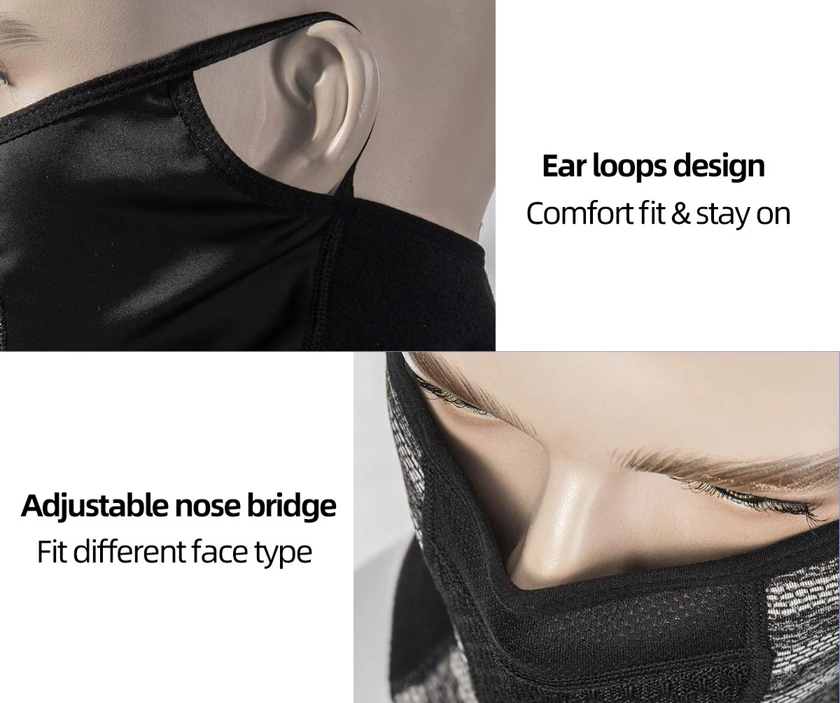 ROCKBROS Winter Neck Gaiter Warmer with Ear Loops Cold Weather - Image 9