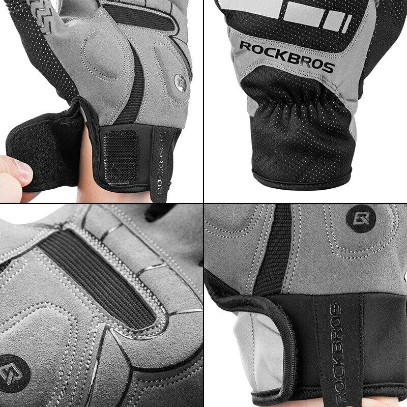 ROCKBROS Winter Touch Screen Gloves Snowboard GlovesThermal Glove waterproof-S173BGR - Image 5