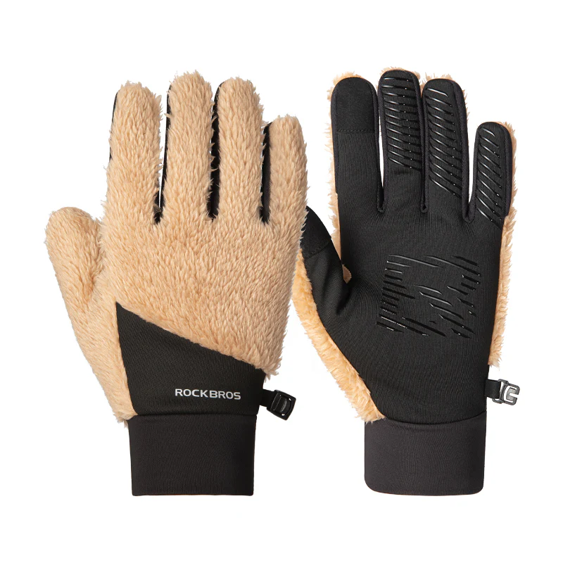 ROCKBROS Winter Touch Screen Plush Warm Gloves for Men Women - Image 3