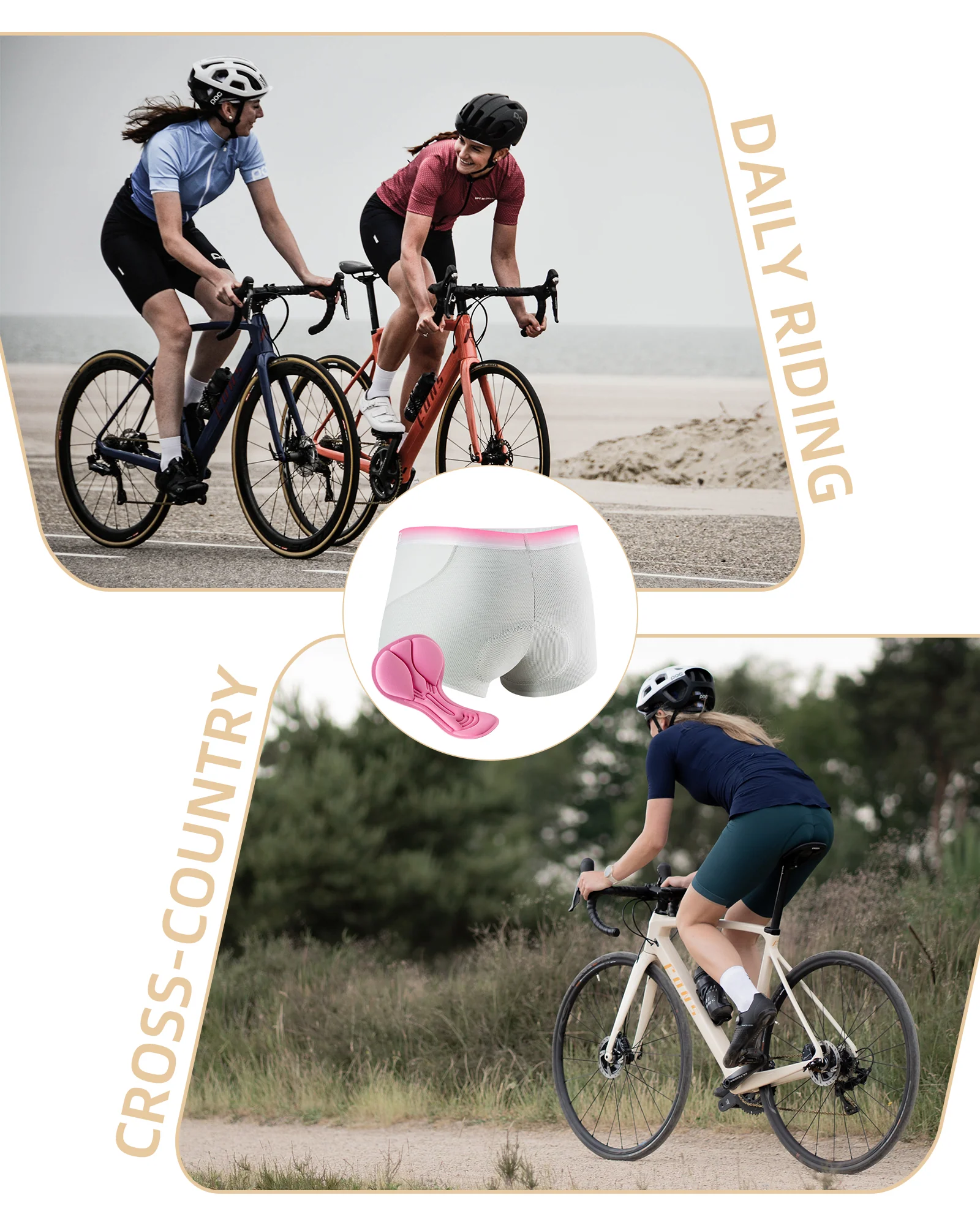 ROCKBROS Women’s Cycling Underwear 4D Padded Bike Shorts - Image 9