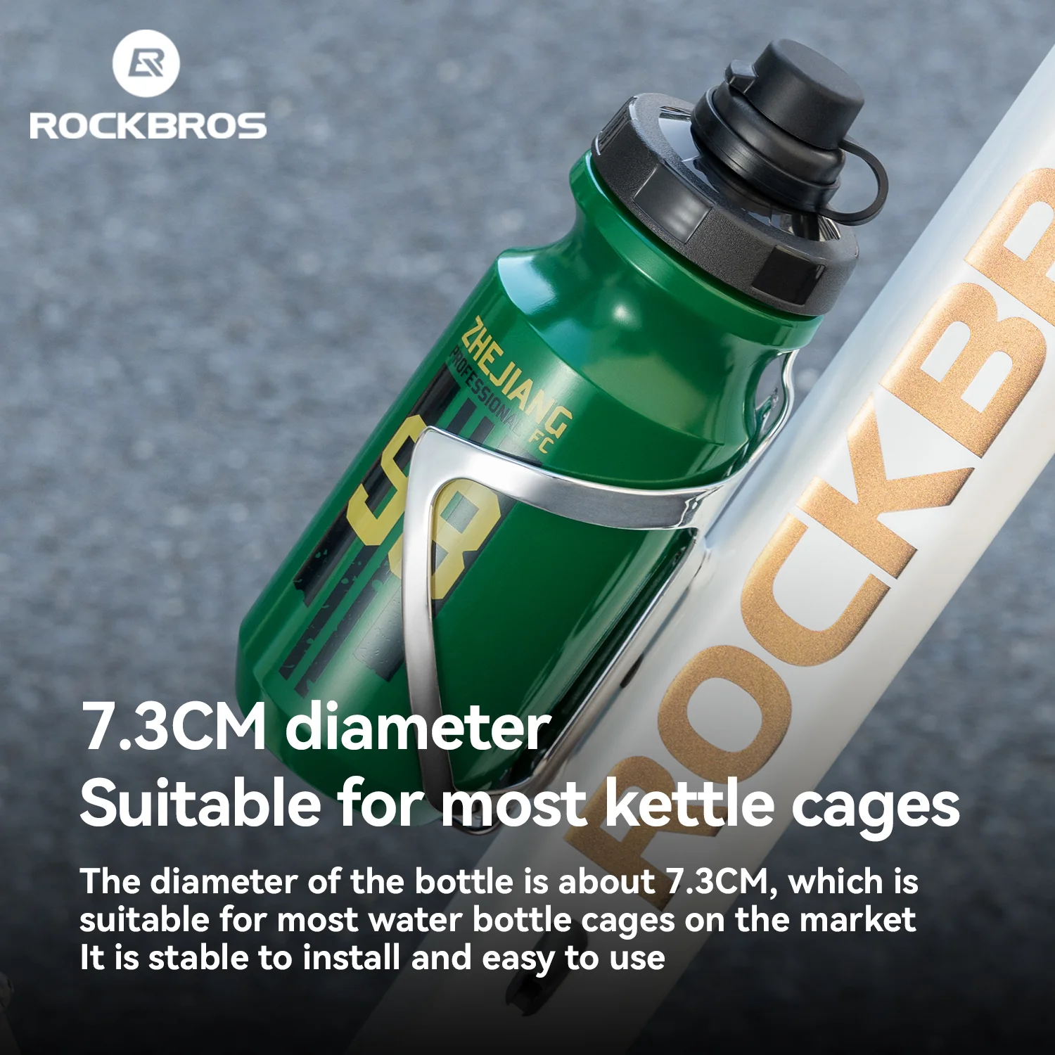 ROCKBROS × Zhejiang Professional FC Limited Edition Bike Water Bottle 600ML - Image 8
