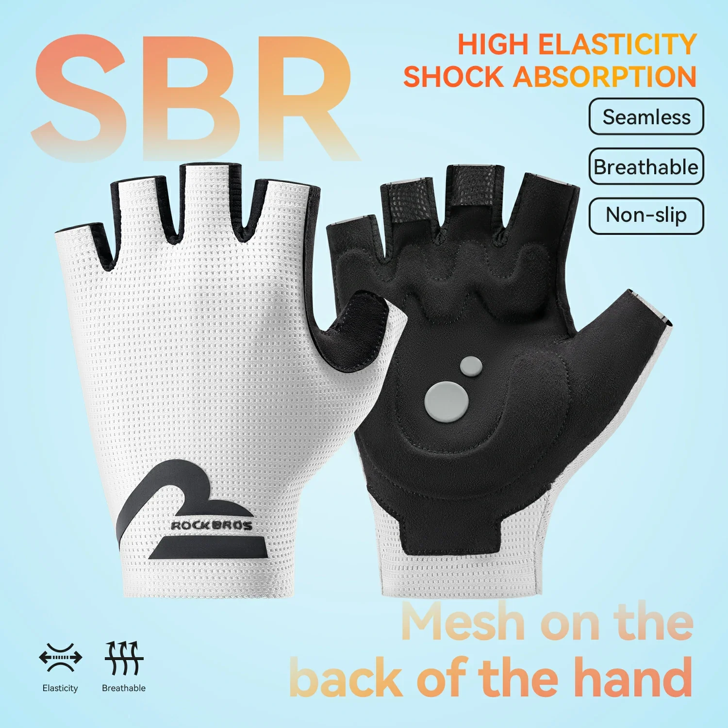 S407 Half-Finger Cycling Gloves with SBR Palm Breathable Mesh - Image 13