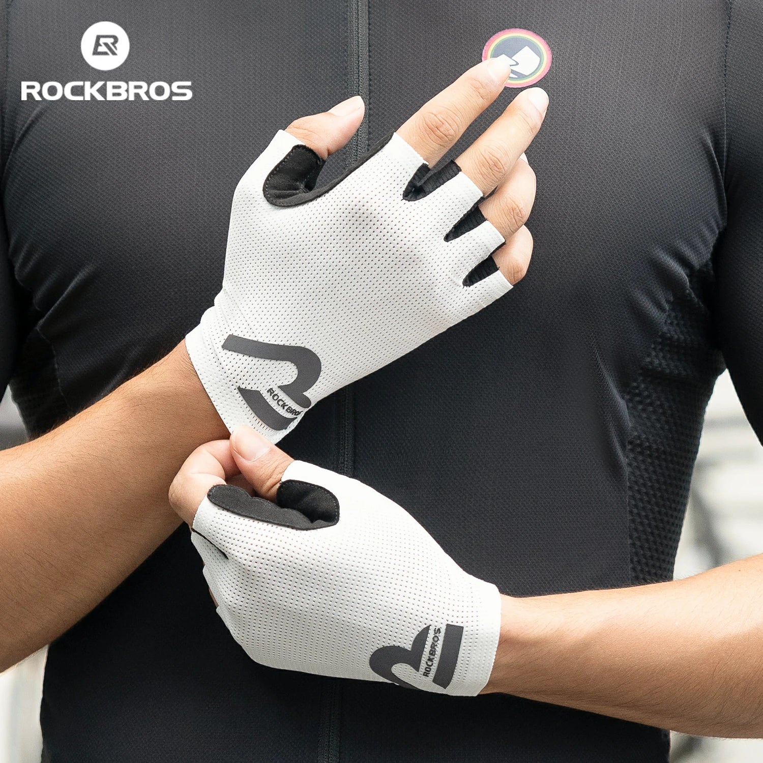 S407 Half-Finger Cycling Gloves with SBR Palm Breathable Mesh - Image 2