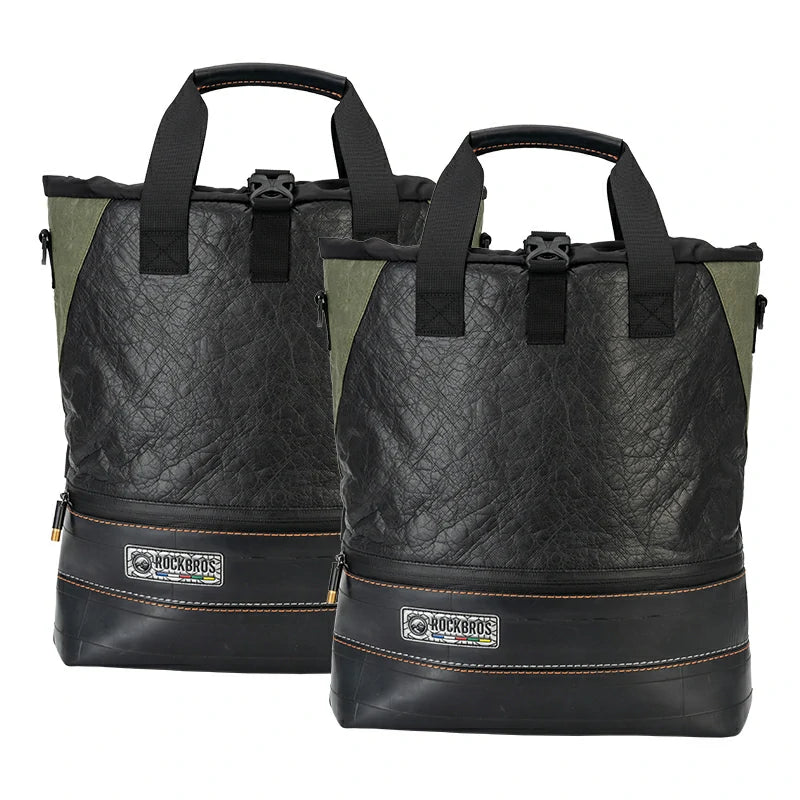 Sustainable Eco-Friendly Recycled Tire 12L Waterproof Bike Panniers ROAD TO SKY - Image 2