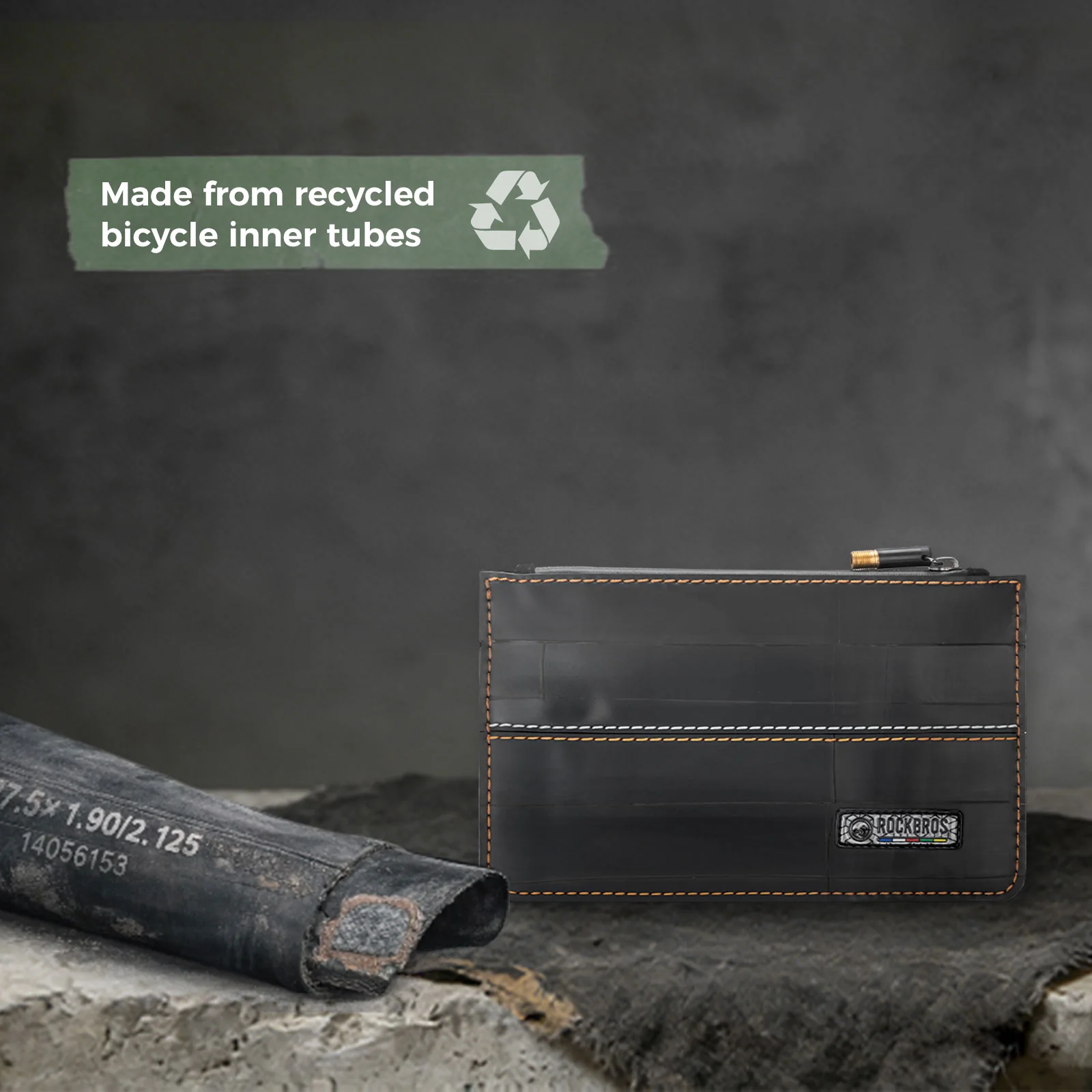 Sustainable Eco-Friendly Recycled Tire Bike Wallet 0.7L ROAD TO SKY - Image 3