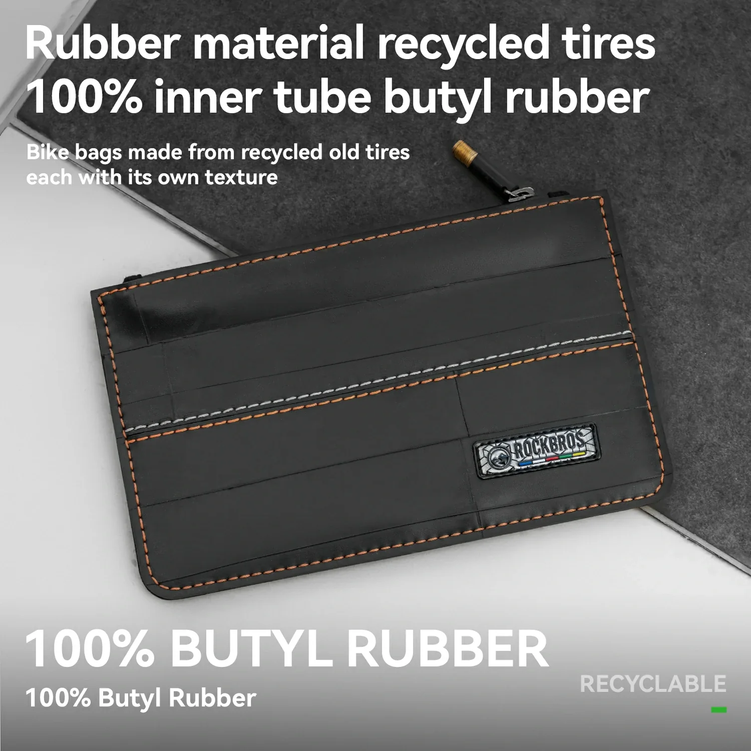 Sustainable Eco-Friendly Recycled Tire Bike Wallet 0.7L ROAD TO SKY - Image 7