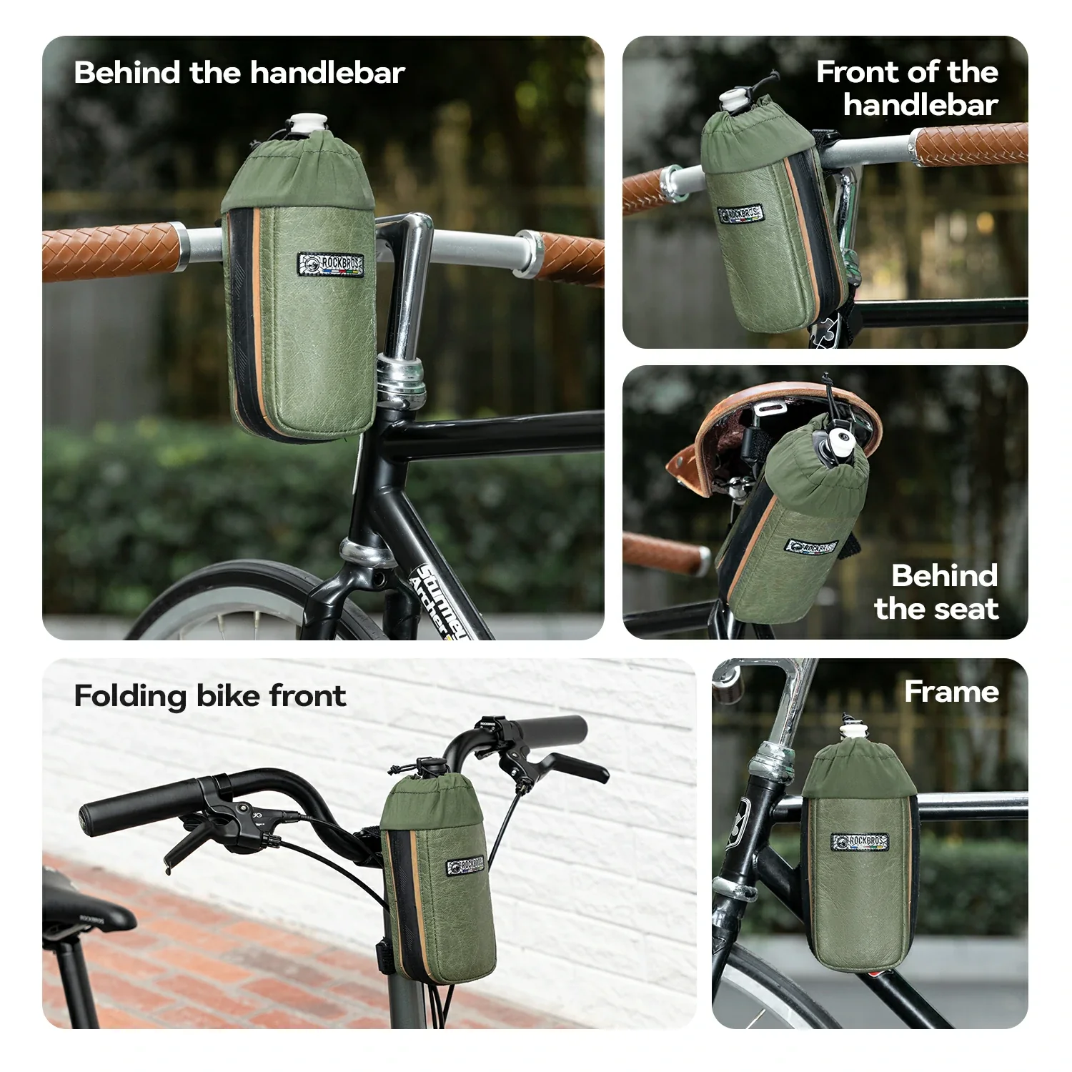Sustainable Eco-Friendly Recycled Tire Bike Water Bottle Bags 0.8L ROAD TO SKY - Image 5