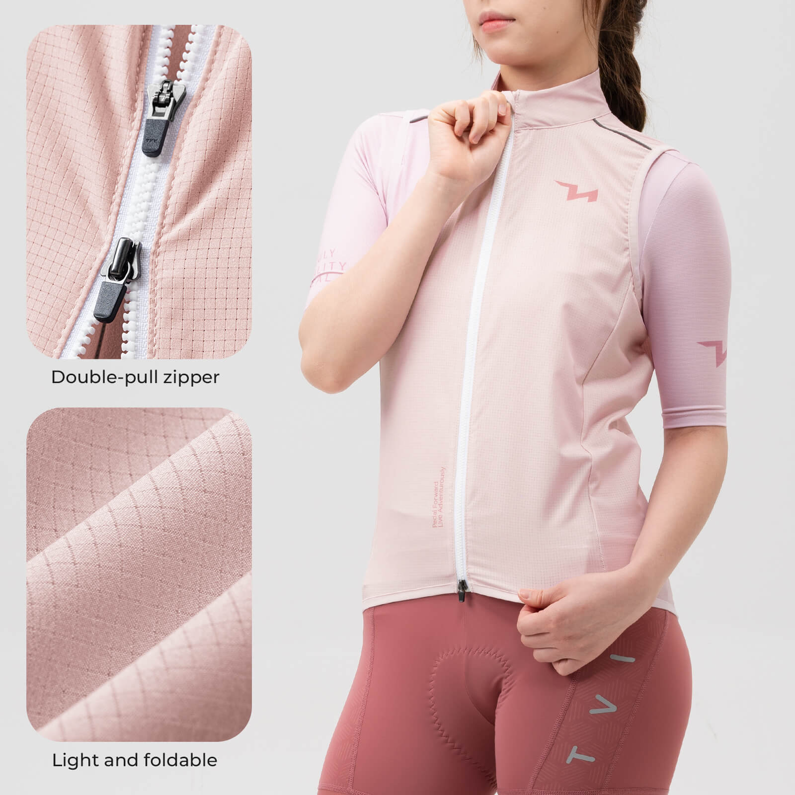 TVI Women's Cycling Vest Windproof - MJ008 - Image 10