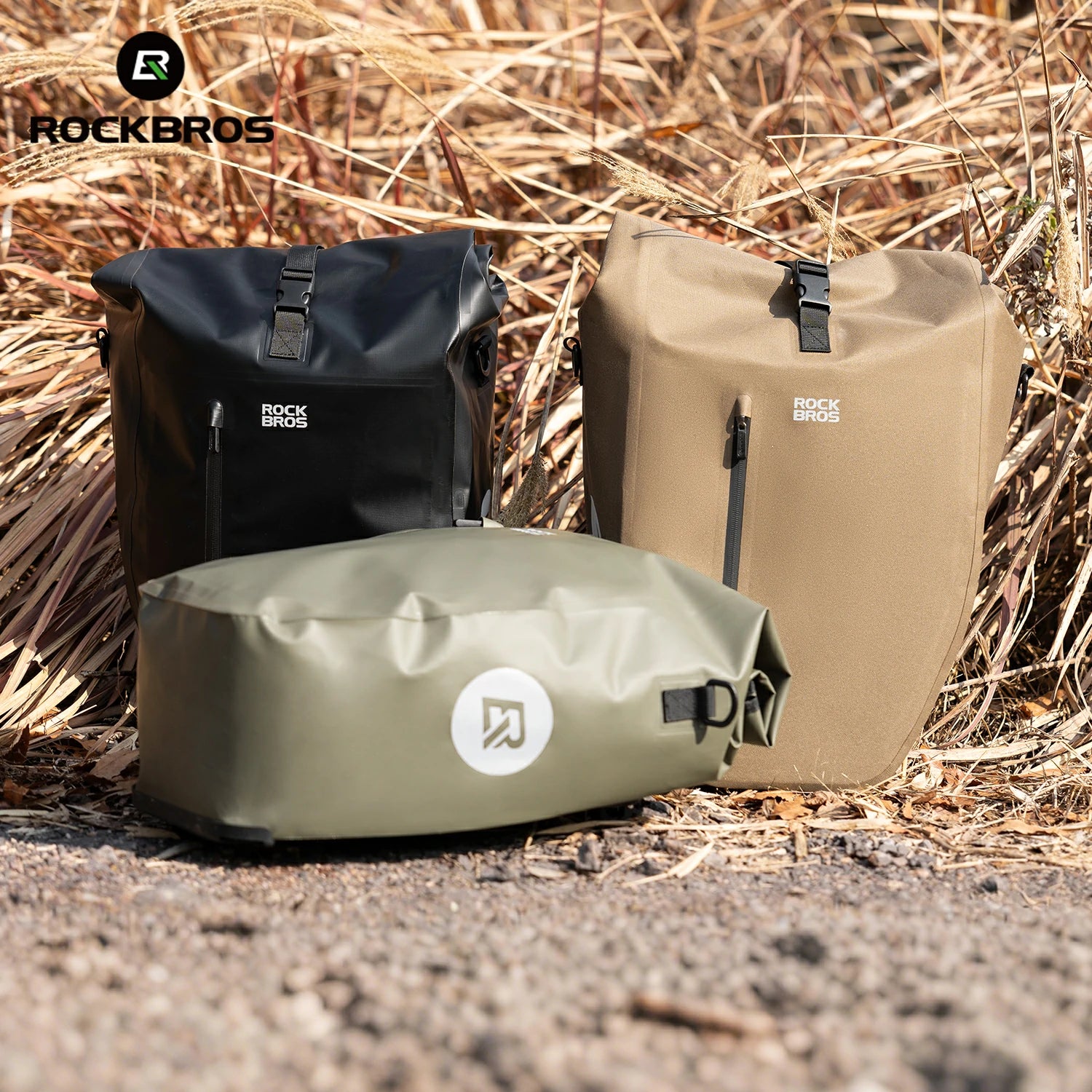 Waterproof Bike Rack Bag 20L Roll-Top Rear Pannier - Image 10