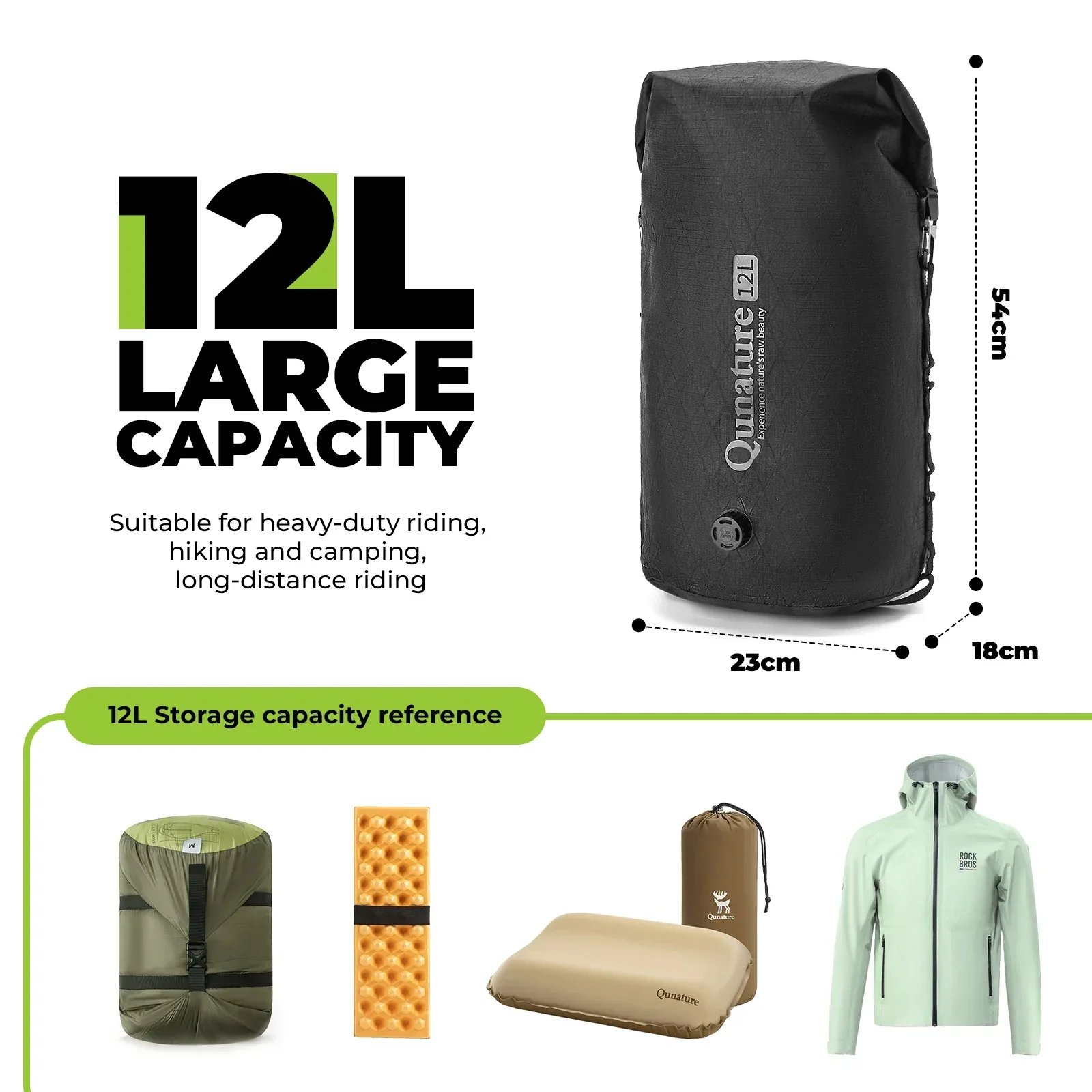 Bikepacking Waterproof Compression Bag + Rear Rack Set - Image 11