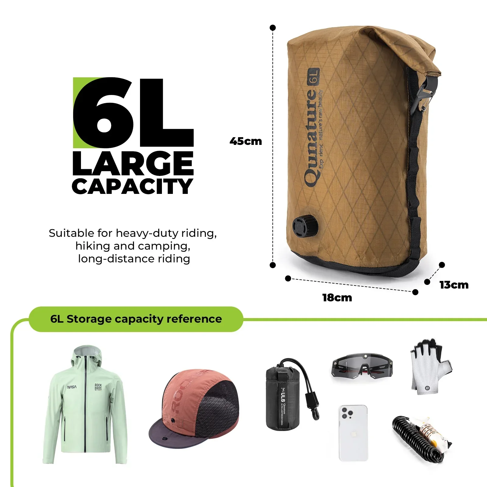 Bikepacking Waterproof Compression Bag + Rear Rack Set - Image 13