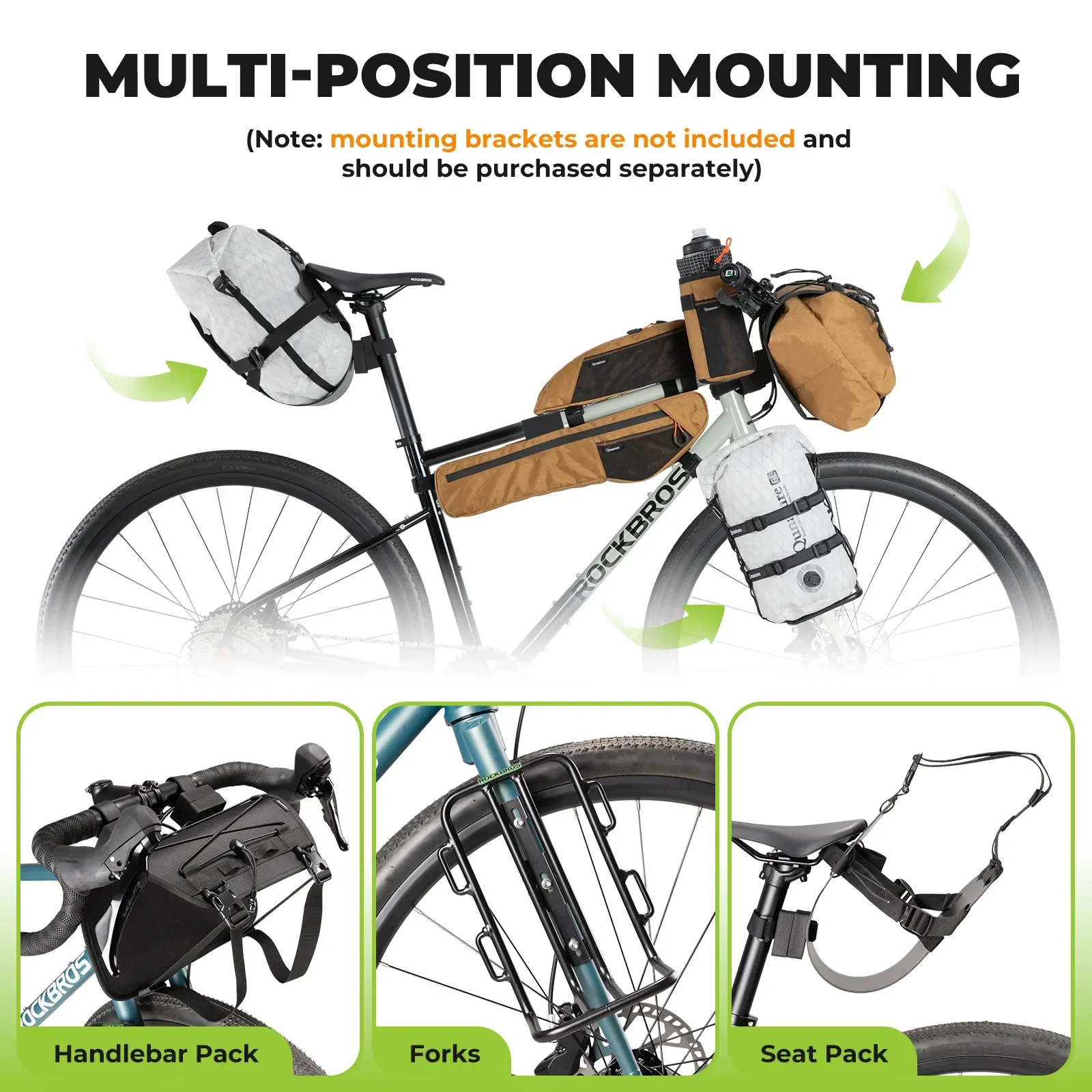 Bikepacking Waterproof Compression Bag + Rear Rack Set - Image 16