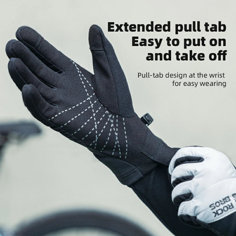 Winter Long-Finger Gloves Windproof Velvet - Image 5